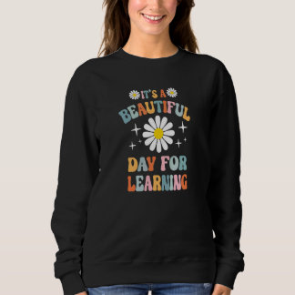 Camiseta É um belo dia para o aprendizado de professor retr