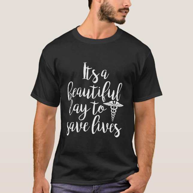 Camiseta É Um Belo Dia Para Salvar Vidas (Frente)