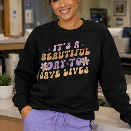 Camiseta É um belo dia para salvar vidas de enfermeira retr