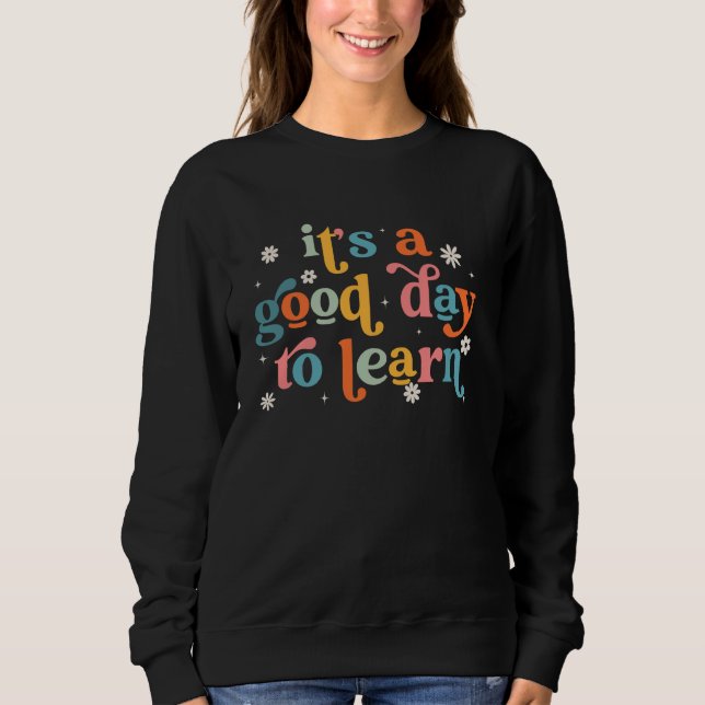 Camiseta É Um Bom Dia Aprender Garota Estudante De Volta (Frente)