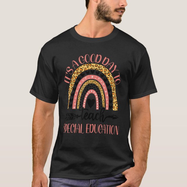 Camiseta É Um Bom Dia Ensinar Professora De Educação Especi (Frente)
