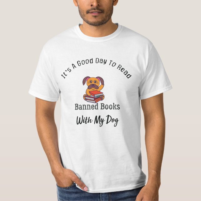 Camiseta É Um Bom Dia Ler Livros Banidos, Livros Banidos (Frente)