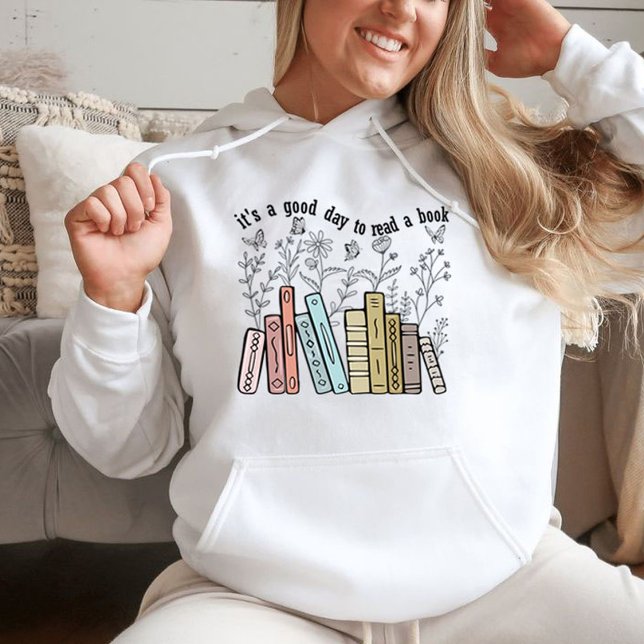 Camiseta É um bom dia ler um capuz de livro (It's a good day to read a book with hoodie,cute teacher books love with hoodie,gift for book lover )
