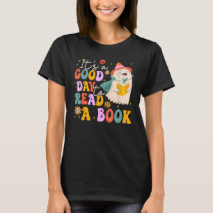 Camiseta É Um Bom Dia Ler Um Livro De Um Retro Floral