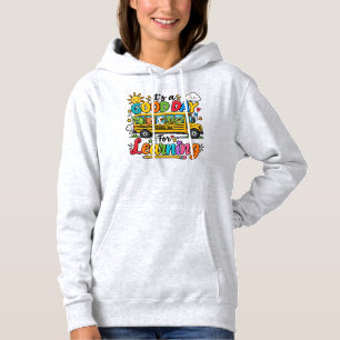 Camiseta É Um Bom Dia Para Aprender Crianças de Ônibus Esco