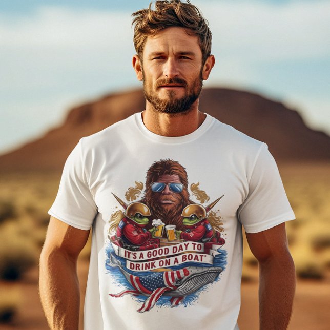 CAMISETA É UM BOM DIA PARA BEBER EM UM BARCO (Criador carregado)