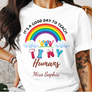 Camiseta É um bom dia para ensinar seres humanos pequeninos