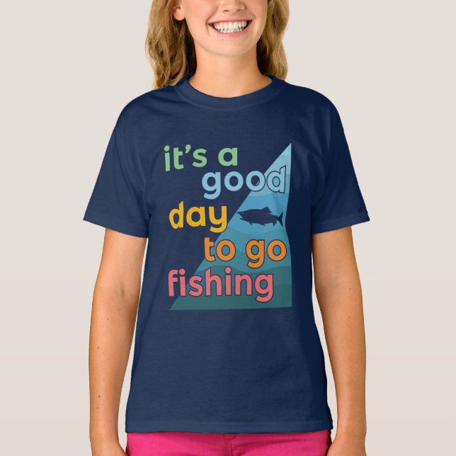 Camiseta É um bom dia para ir pescar (Frente)