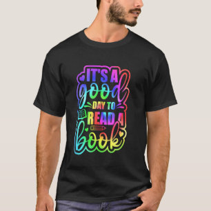 Camiseta É Um Bom Dia Para Ler Livro Crianças Meninos Menin