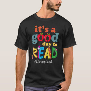 Camiseta É um bom dia para ler o livro lendo a alfabetizaçã
