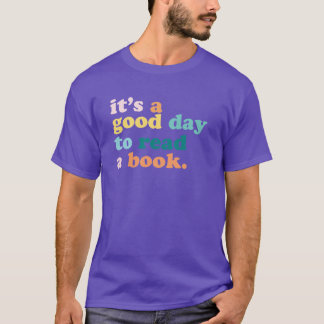 Camiseta É um Bom Dia para Ler um Livro retrô