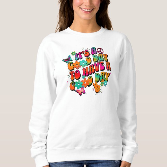 Camiseta É Um Bom Dia Vibrações Positivas (Frente)