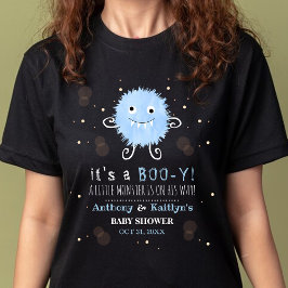 Camiseta É um Boo-y! Chá de fraldas de Halloween de Monstro