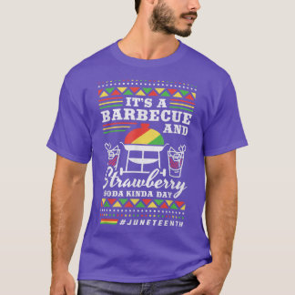 Camiseta É um churrasco e água de morango.