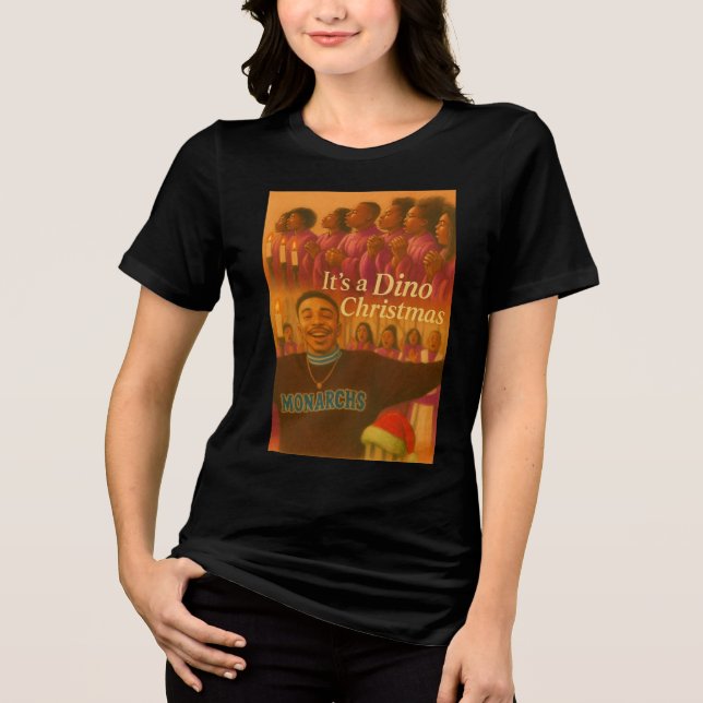 Camiseta É um Coro de Natal Dino Tee Limited Ed. (Frente)