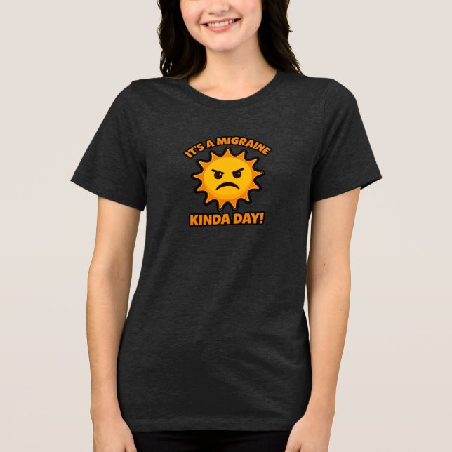 Camiseta É um Dia de Enxaqueca – Cérebro Engraçado e Exaust (Frente)