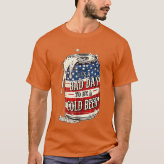 Camiseta É um Dia Ruim para Ser uma Cerveja Fria Bandeira V