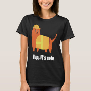 Camiseta É um gato seguro em colete de alta visibilidade e