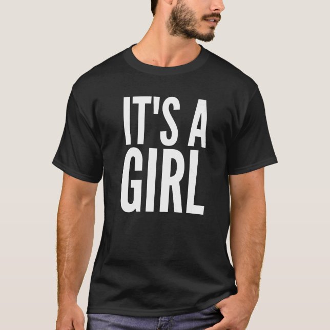 Camiseta É um gênero de adoção de Chá de fraldas de menina  (Frente)