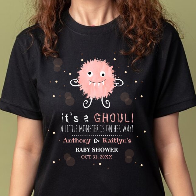 Camiseta É um Ghoul! Chá de fraldas de Halloween de Monstro (Criador carregado)