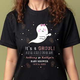 Camiseta É um Ghoul! Pequeno Chá de fraldas de Halloween