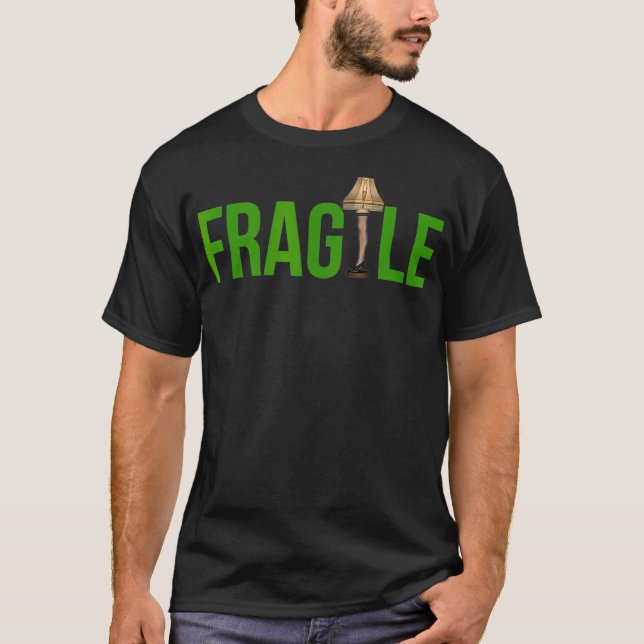 Camiseta É Um Grande Prêmio Engraçado Perna Frágil De Natal (Frente)