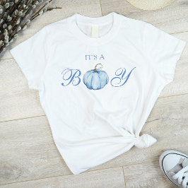 Camiseta É um Menino Abóbora Azul