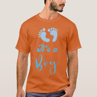 Camiseta É um Menino com Pés Festa de Chá de Bebê vintage