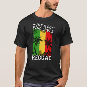 Camiseta É Um Menino Que Adora Reggae Jamaica Music Ras
