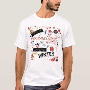 Camiseta É um mundo marshmallow no inverno