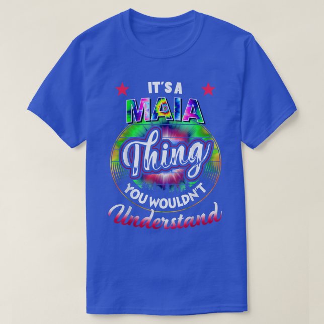 Camiseta É um nome MAIA Thie Dye MAIA (Frente do Design)