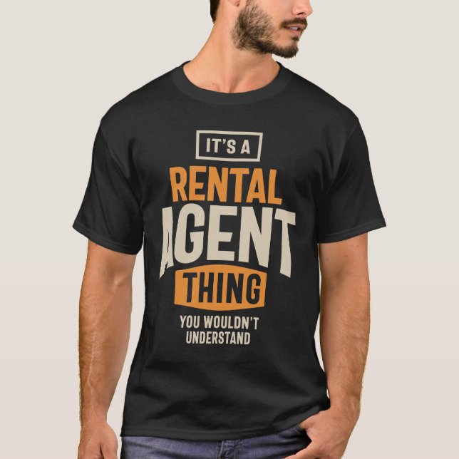 Camiseta É um presente de trabalho do agente aluguel (Frente)