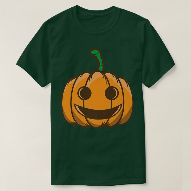 Camiseta É um rosto muito feliz de abóbora (Frente do Design)