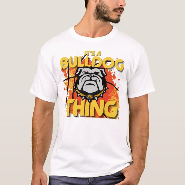 Camiseta É um Tee de Basquete do Bulldog Thing (Frente)