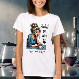 Camiseta É um tipo de café ou vinho? Engraçado