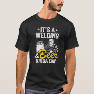 Camiseta É um trabalhador de metal tipo soldadura e cerveja