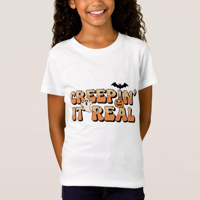Camiseta É Um Verdadeiro Retro Halloween (Frente)