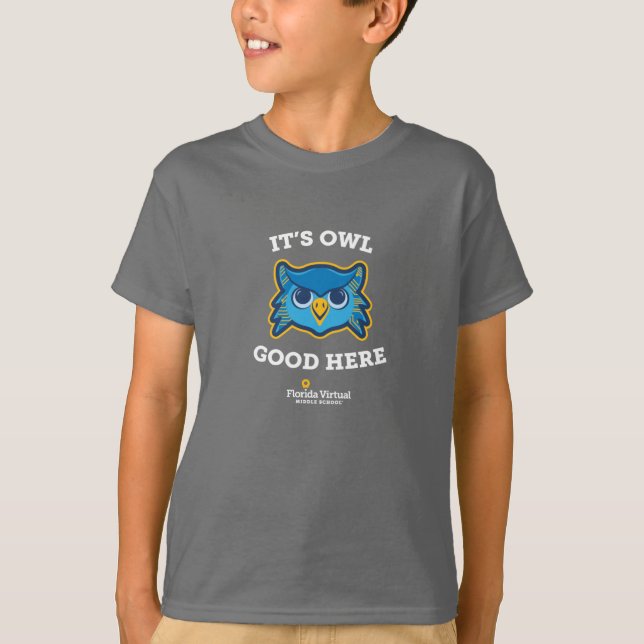Camiseta É uma coisa boa da Florida Virtual Middle School,  (Frente)