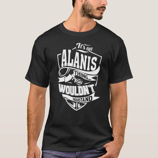 Camiseta É uma coisa da ALANIS que oferece prêmio (Frente)