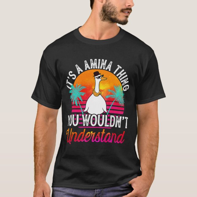 Camiseta É uma coisa de Amina que você não entenderia Amina (Frente)