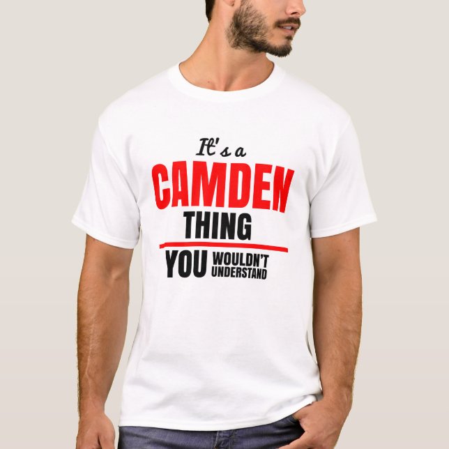 Camiseta É uma coisa de Camden que você não entenderia o no (Frente)