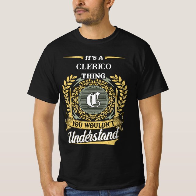 Camiseta É uma Coisa de CLERICO que Você Não Entenderia (Frente)