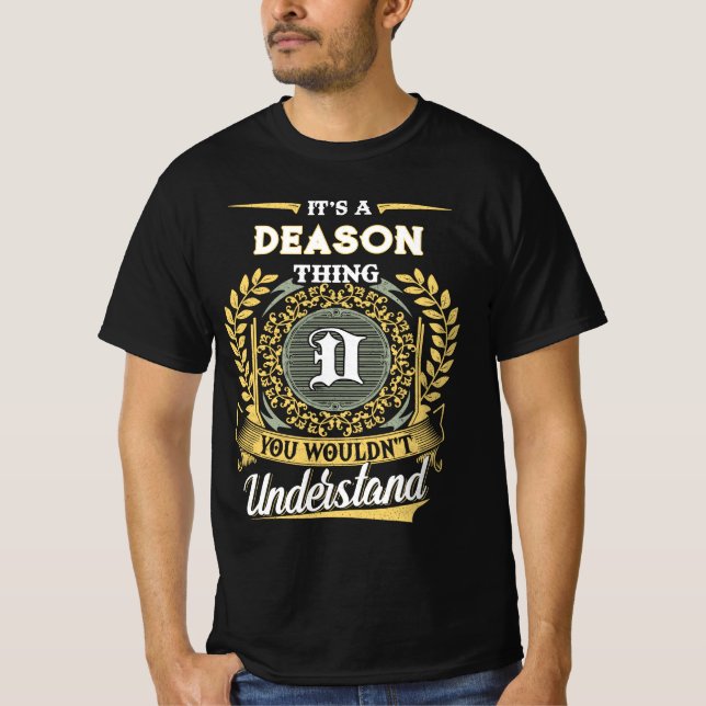 Camiseta É uma Coisa de DEASON que Você Não Entenderia (Frente)