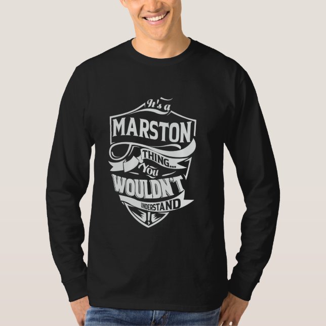 Camiseta É uma coisa de MARSTON que você não entenderia Gif (Frente)