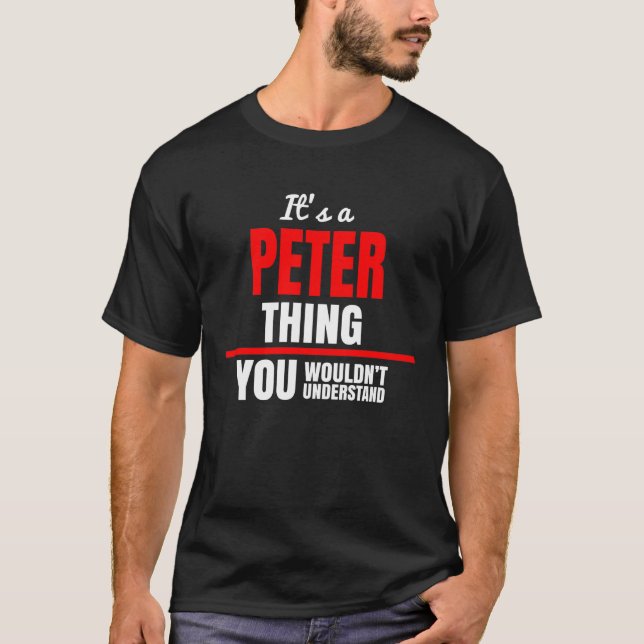 Camiseta É uma coisa de Peter que você não entenderia o nom (Frente)