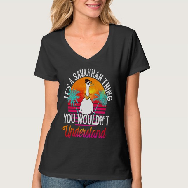 Camiseta É uma coisa de Savannah que você não entenderia  S (Frente)
