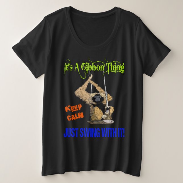 Camiseta É UMA COISA do GIBBON! MANTENHA O BALANÇO DA CALMA (Frente do Design)