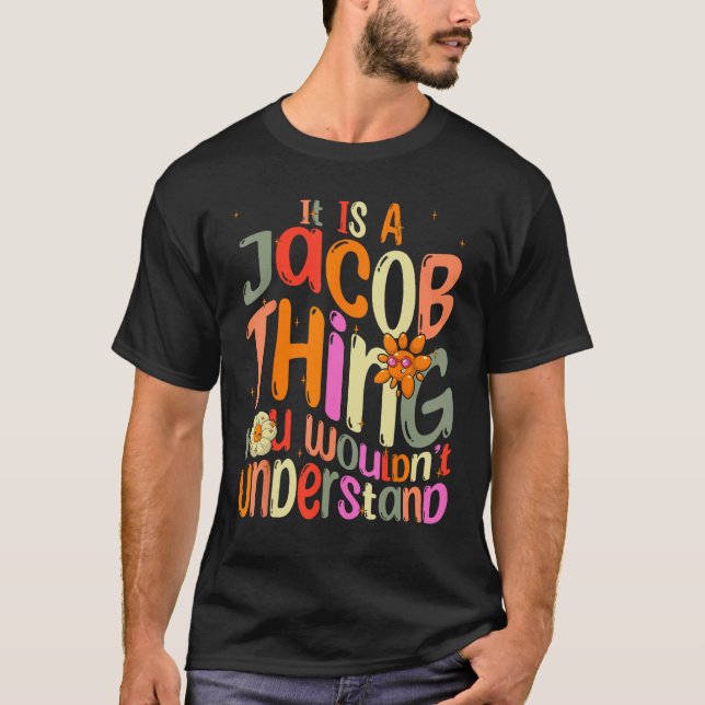 Camiseta É uma coisa do Jacob que não entenderia Groovy (Frente)