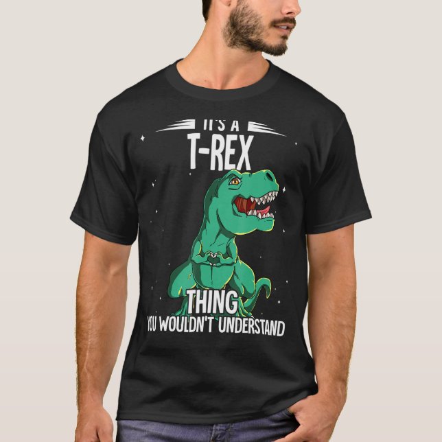 Camiseta É uma coisa T-rex T-rex (Frente)