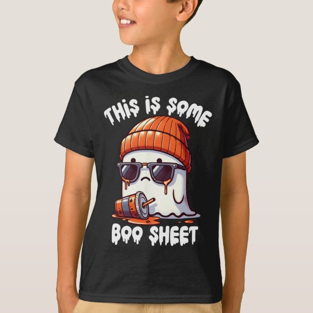 Camiseta É Uma Folha Engraçada Ghost Spooky Season Hallow? (Frente)